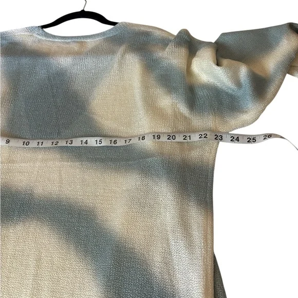 POL Cardigan/Sweater NWOT blue & white stripe swirl pattern tie dye look size S - Picture 5 of 6